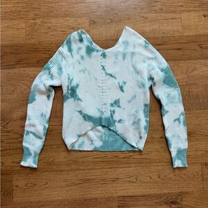 Flattering V-Neck Tie-Dye Sweater
